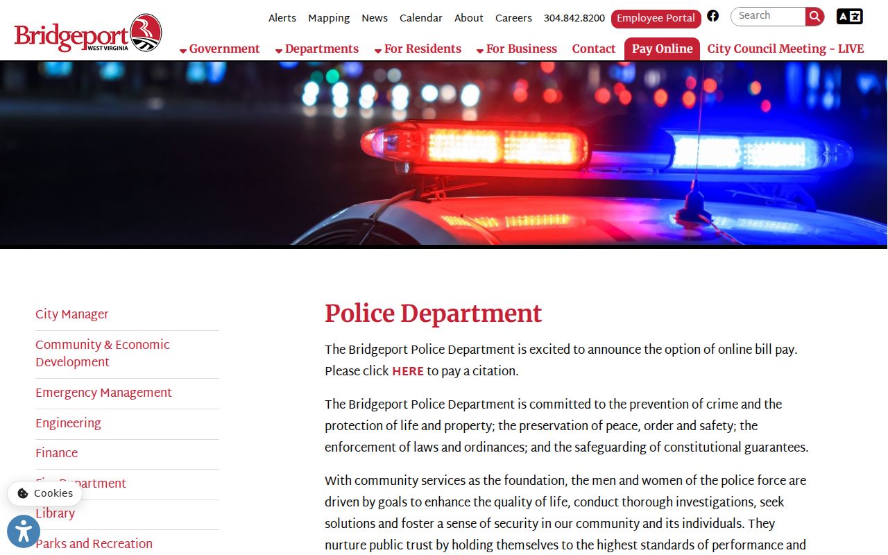 Bridgeport criminal records at the Police Department and Municipal Court
