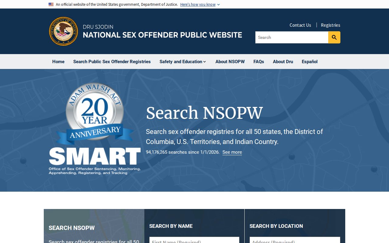 National search option for a Harrison County sex offender lookup