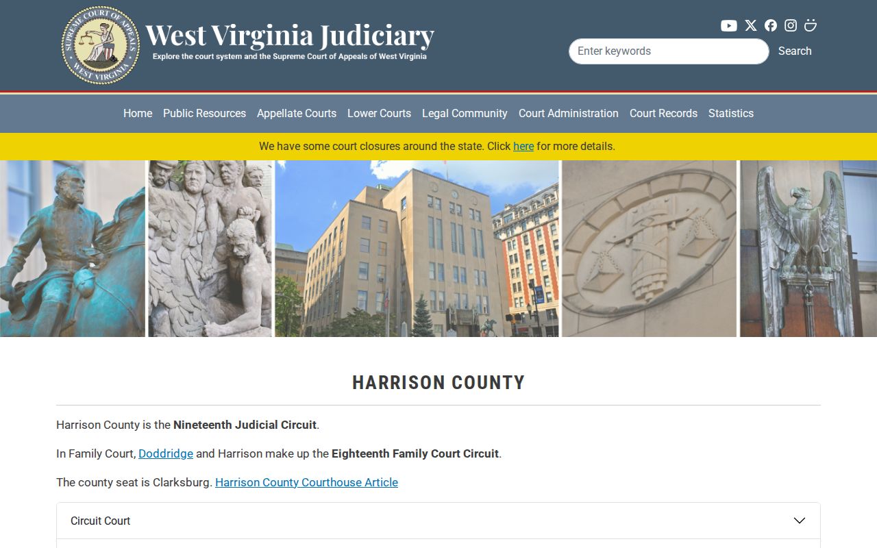 Harrison County criminal court records directory