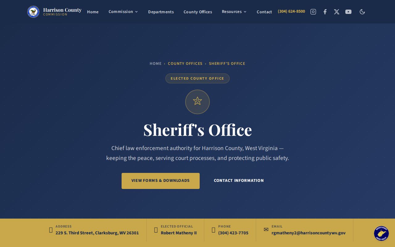 Harrison County sheriff criminal records office information