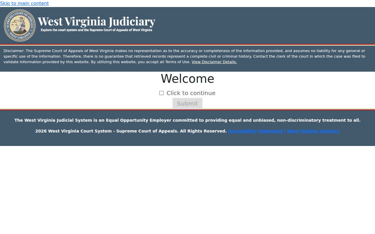 Harrison County criminal case record search screen
